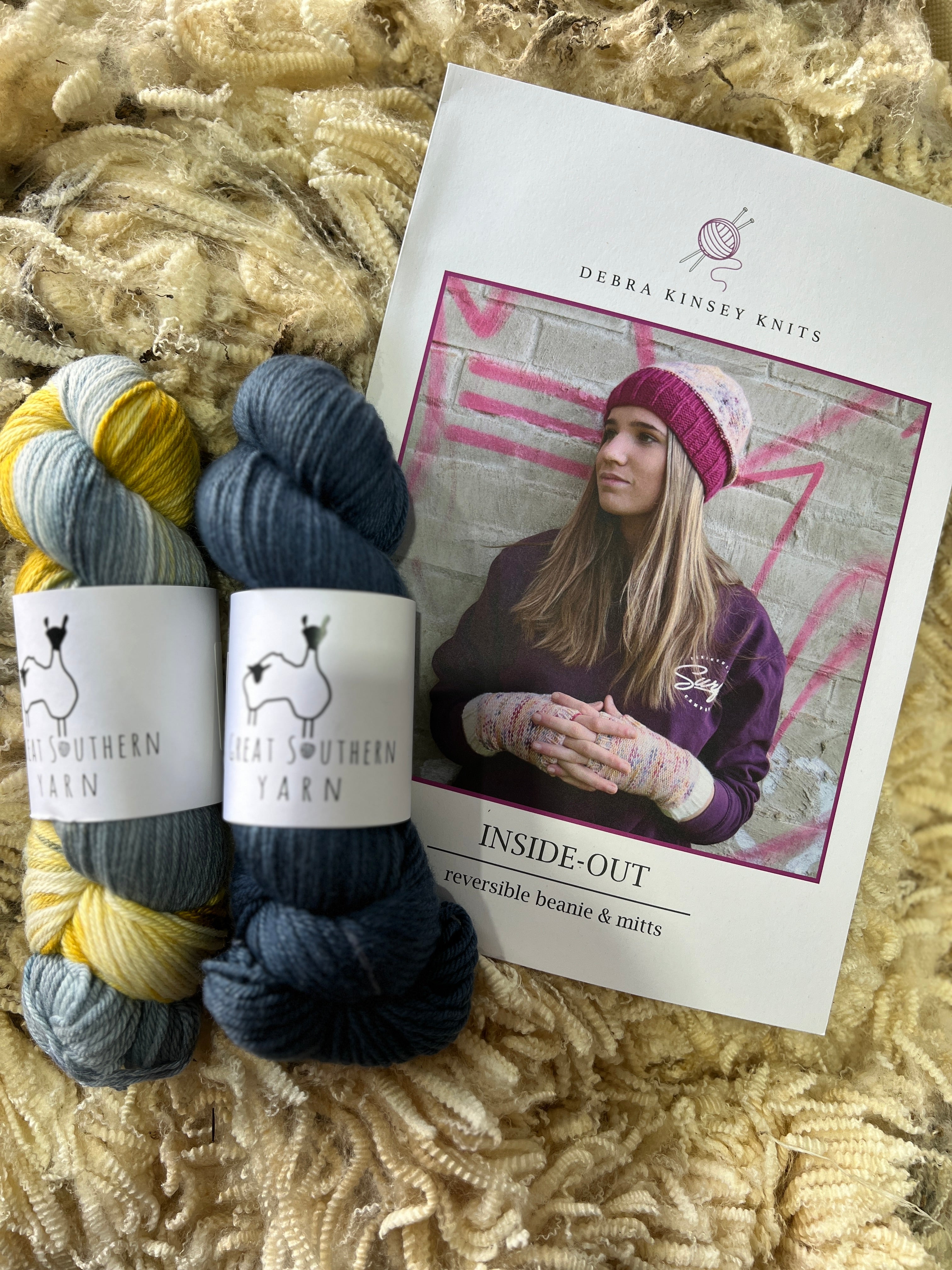 Inside-out: Reversible Beanie & Mitts - Pattern and Yarn