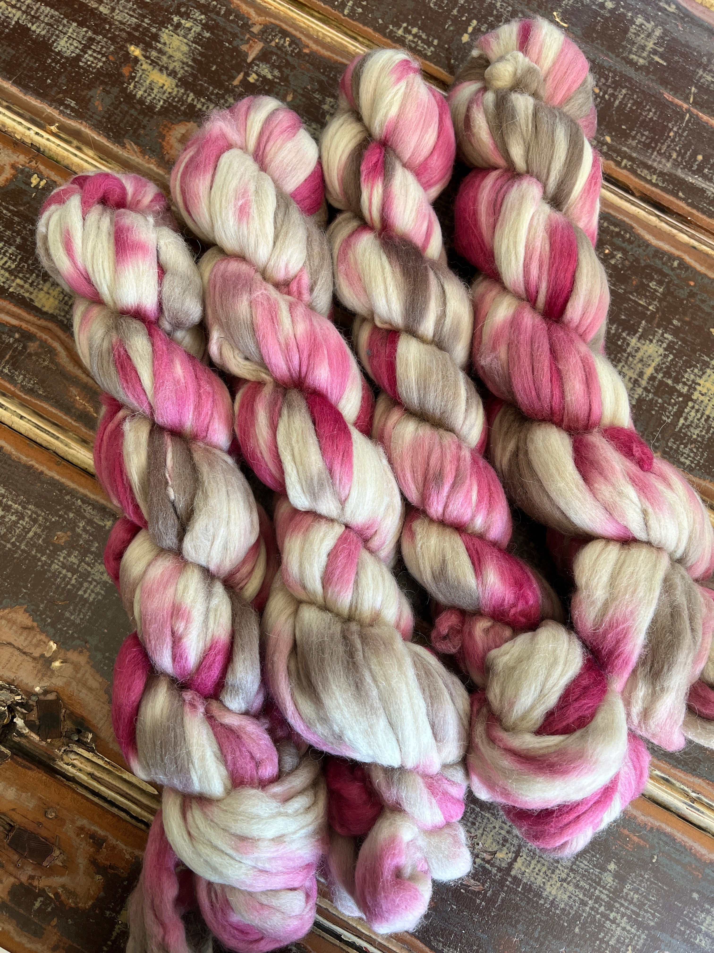 Cherry Ripe - Merino : Alpaca Roving - Morepork Owl